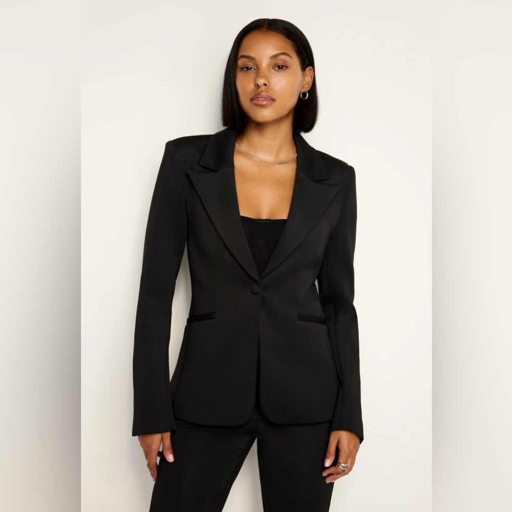 NWT Good American Sculpted Blazer, XL (4), Black
